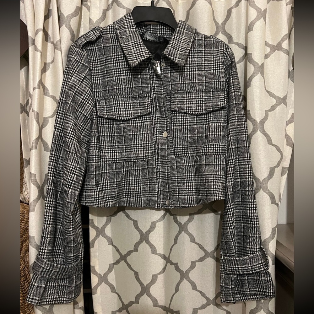 Plaid Cropped Jacket